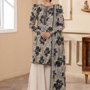 3 Pcs Women's Unstitched Printed Suit