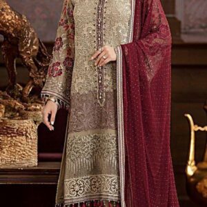 3 Pcs Women's Unstitched Embroidered Suit